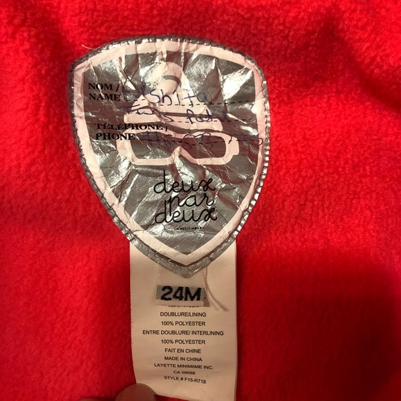 DEUX PAR DEUX Kids Puffer Winter Snowsuit Size 24M - Picture 6 of 10